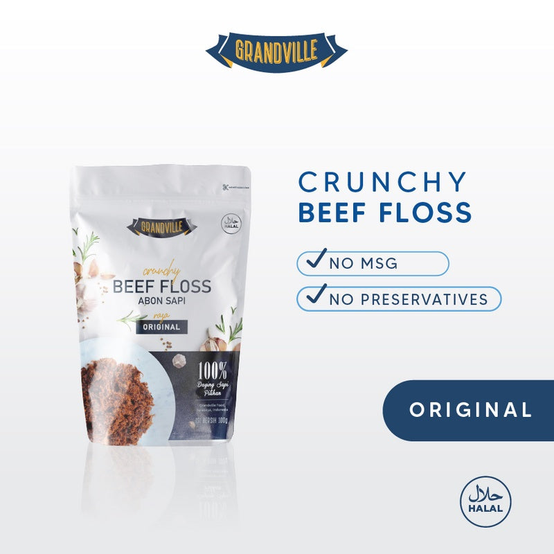 GRANDVILLE Abon Sapi, Ayam, Ikan Crunchy Original 100gr