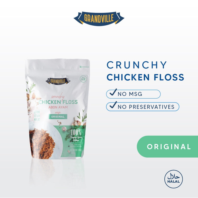 GRANDVILLE Abon Sapi, Ayam, Ikan Crunchy Original 100gr