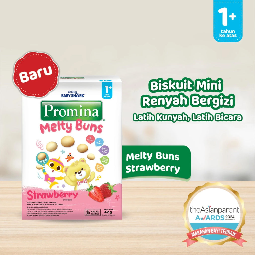 Promina Melty Buns Original / Strawberry 42 g Tanpa Msg & Pengawet