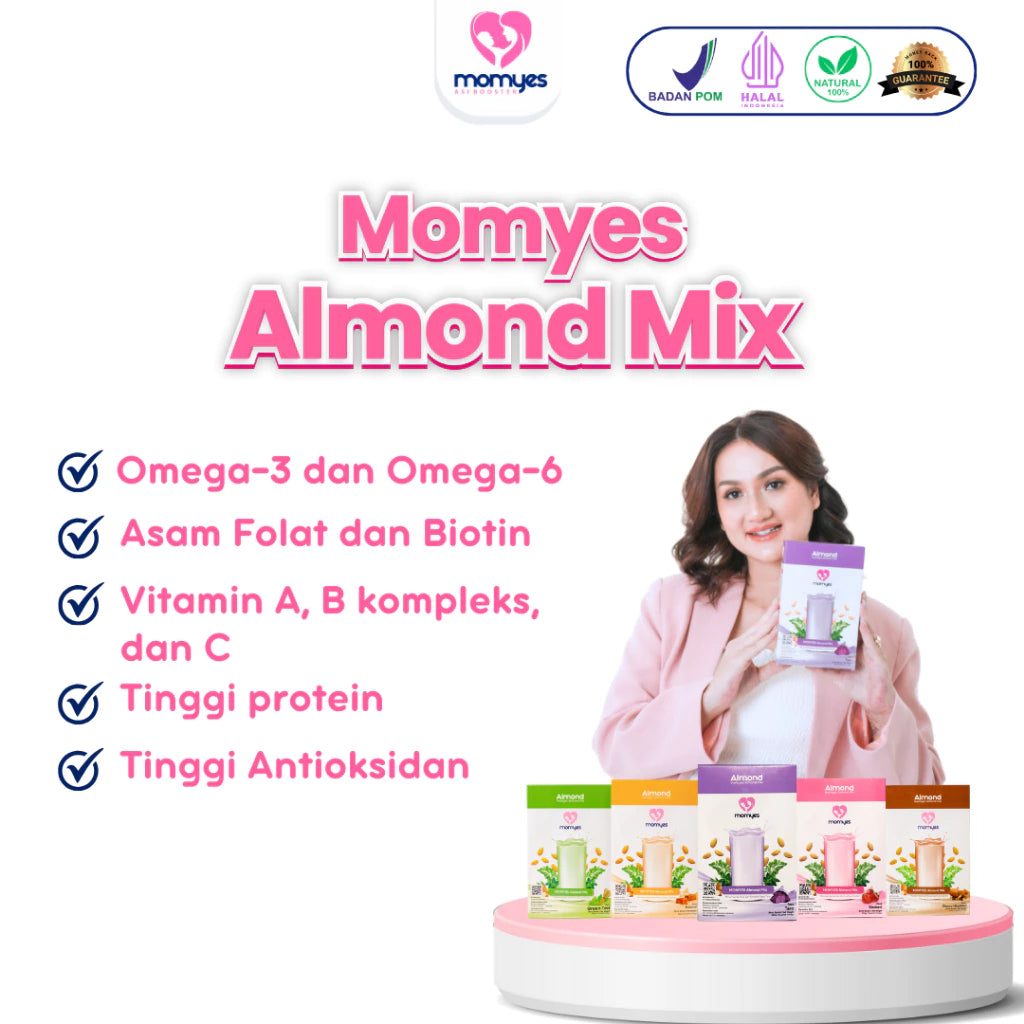 Momyes Almond Mix - Minuman Almond Dengan Katuk & Kelor untuk Nutrisi sehari