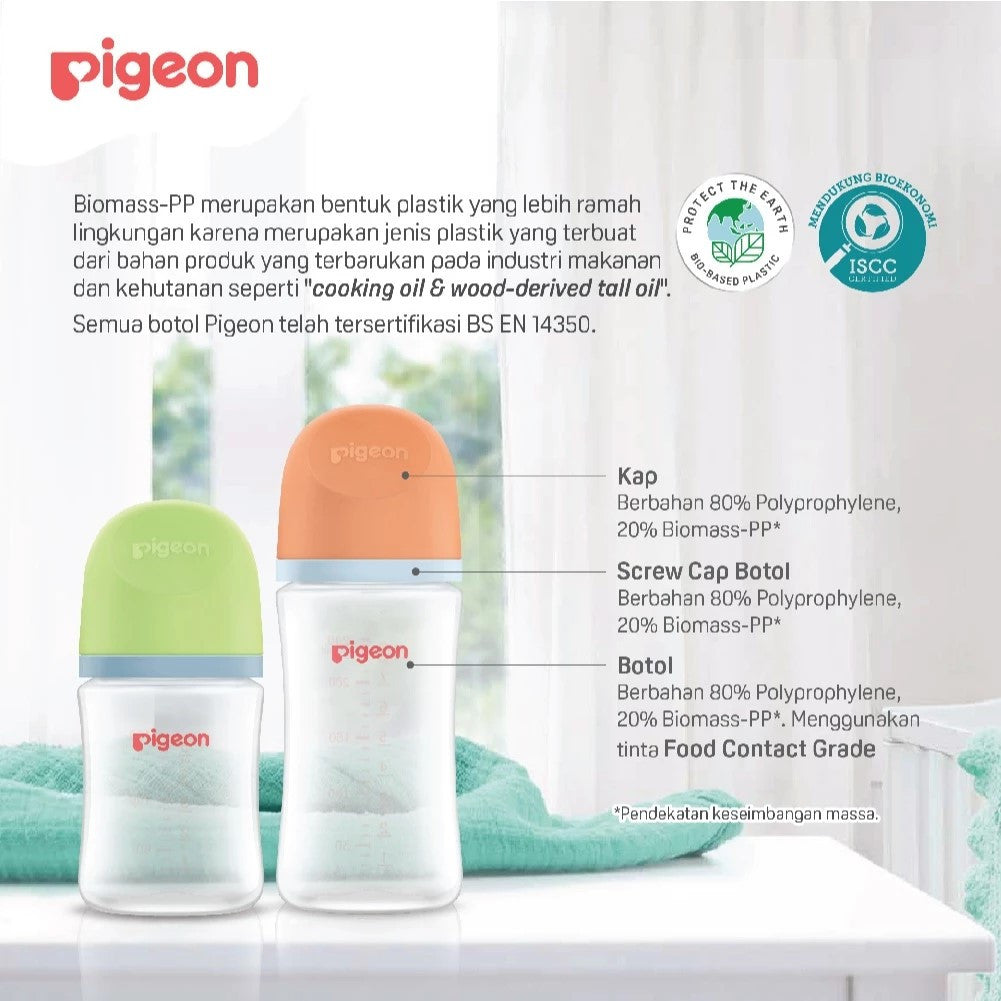 PIGEON Paket B2G1 Botol BPP Wide Neck w/Softouch Nipple 160ml , 240ml - Botol susu bayi