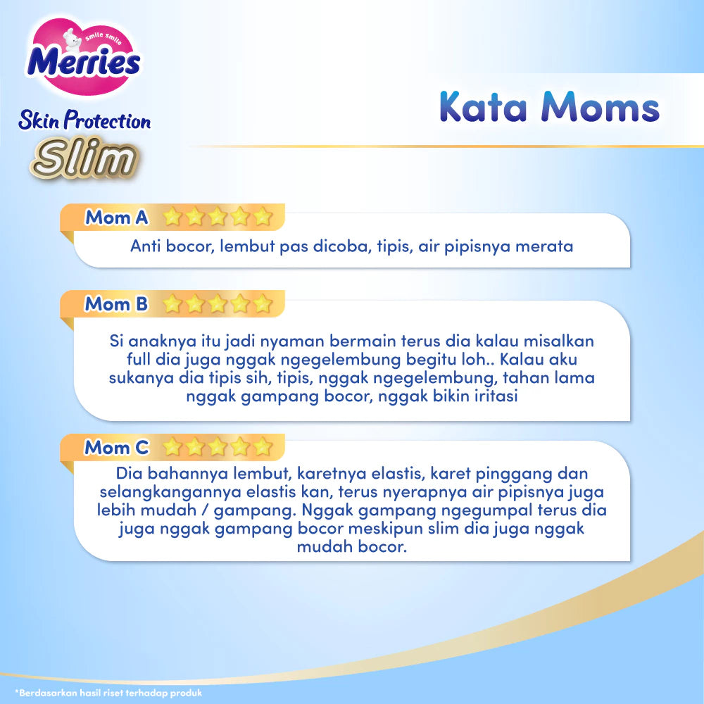 Merries Skin Protection Slim Pants Popok Bayi Diapers Ergoslim