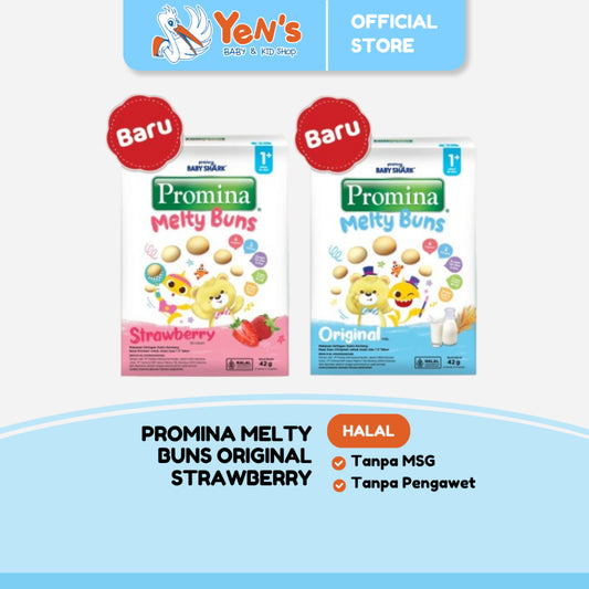 Promina Melty Buns Original / Strawberry 42 g Tanpa Msg & Pengawet
