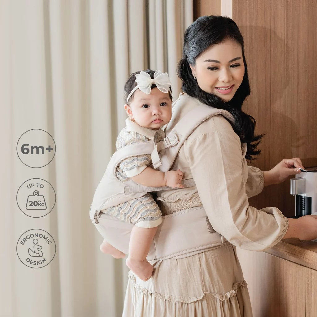 MOOIMOM Lightweight Hipseat Carrier Gendongan Bayi Hipseat Lembut & Ringan - Gendongan Depan
