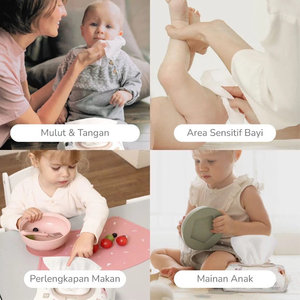 mugu Baby Wet Wipes EDI Water 80 Sheets I Tisu Basah Non Alcohol Non Parfume