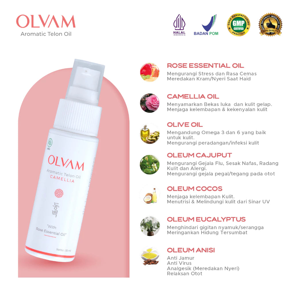 Olvam Minyak Telon - Aromatic Telon Oil 10ml / 50ml / 100ml