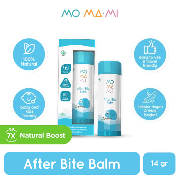 Momami After Bite Balm 14gr - Balsem stik pereda gatal alami gigitan serangga, aman untuk anak