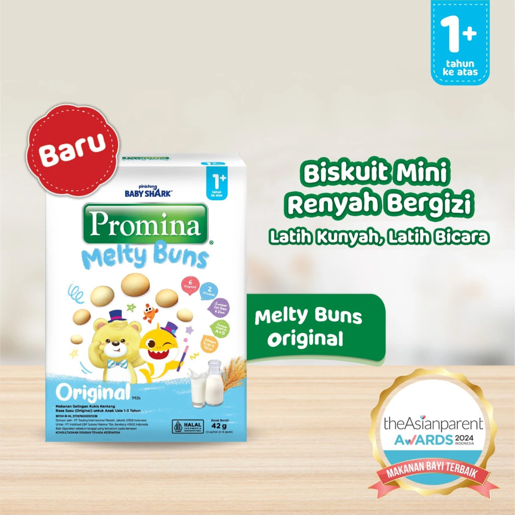 Promina Melty Buns Original / Strawberry 42 g Tanpa Msg & Pengawet