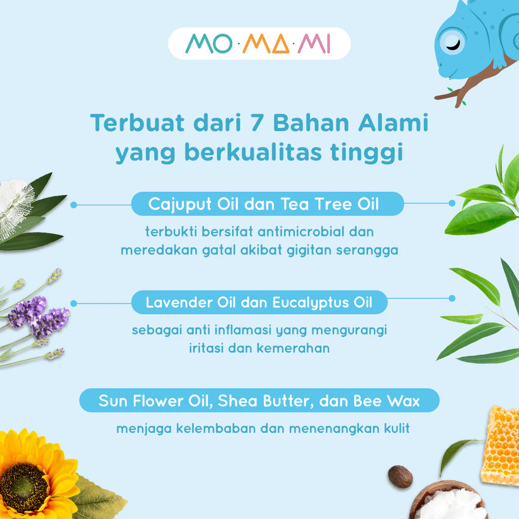 Momami After Bite Balm 14gr - Balsem stik pereda gatal alami gigitan serangga, aman untuk anak