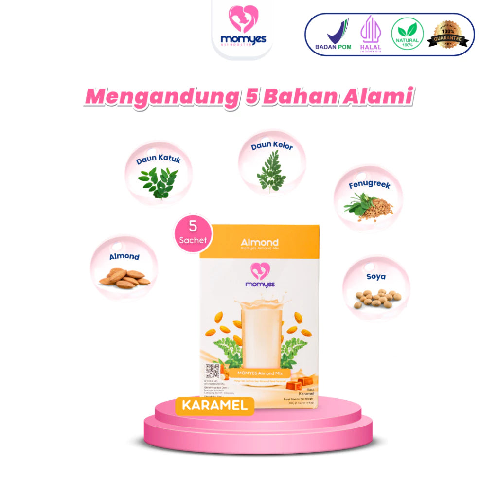 Momyes Almond Mix - Minuman Almond Dengan Katuk & Kelor untuk Nutrisi sehari