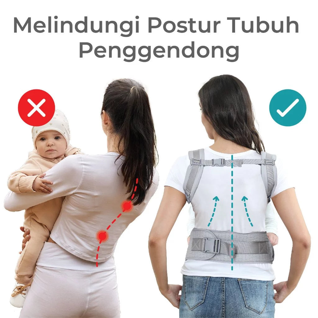 MOOIMOM Lightweight Hipseat Carrier Gendongan Bayi Hipseat Lembut & Ringan - Gendongan Depan