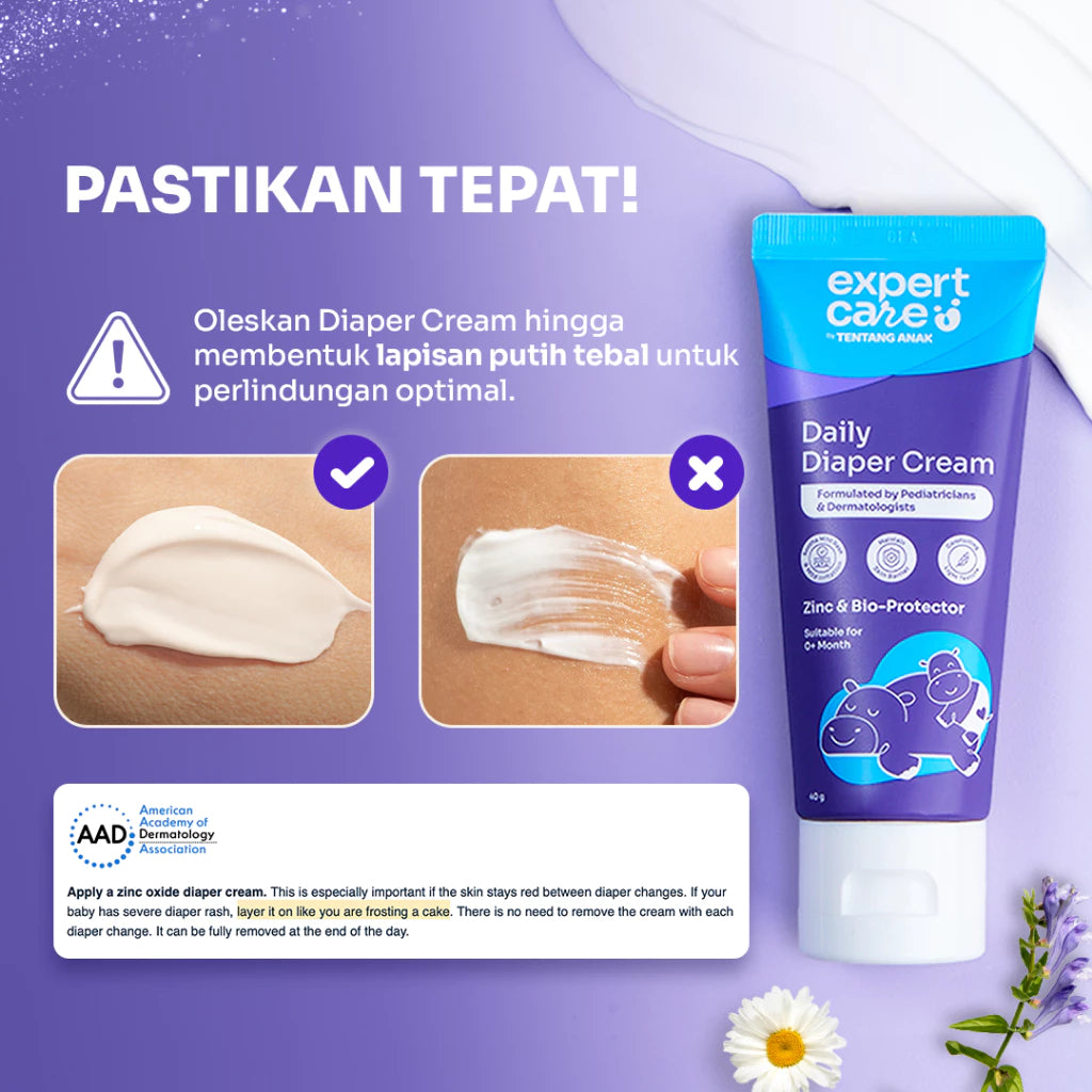 Diaper Rash Cream - Expert Care Daily Diaper Cream 40gr - Redakan dan Cegah Ruam Popok