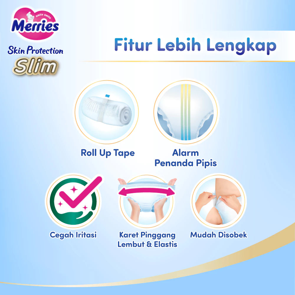 Merries Skin Protection Slim Pants Popok Bayi Diapers Ergoslim