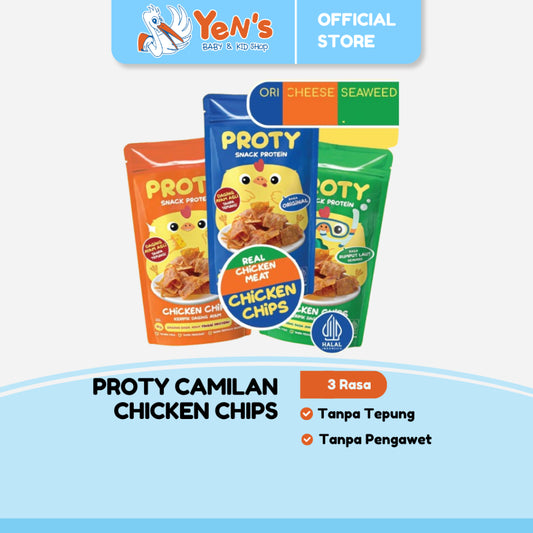PROTY Camilan Chicken Chips Ori / Keju / RumputLaut - Snack Cemilan Berprotein