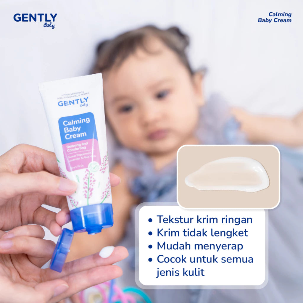 GENTLY Calming Baby Cream 20 gr / 50 gr - Perlengkapan Bayi Newborn Nyaman untuk si Kecil