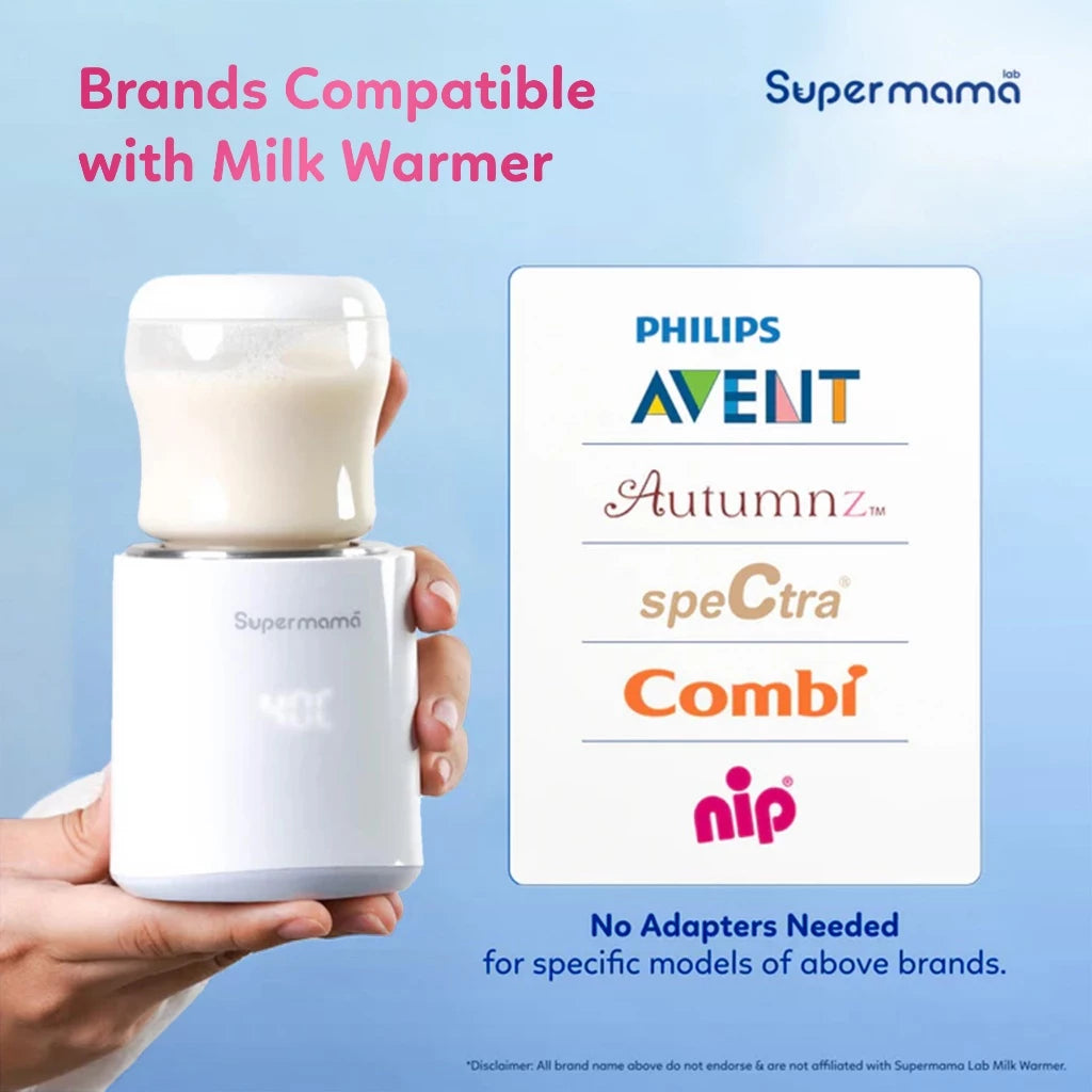 Supermama Lab Portable Milk Warmer - Pemanas/Penghangat Susu ASI Bayi Hangat Merata Dalam 2-3 Menit