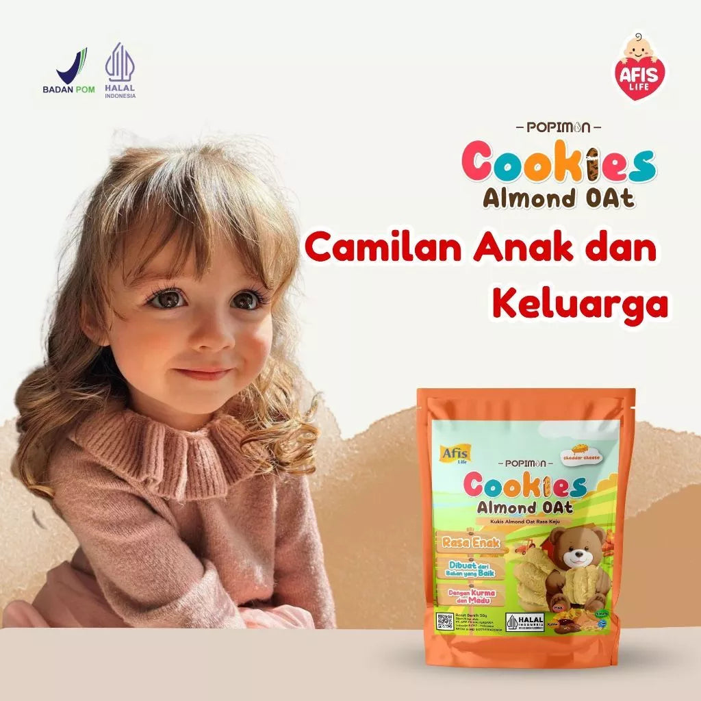 Popimon Kukis Almond Oat dengan Kurma dan Madu 50g