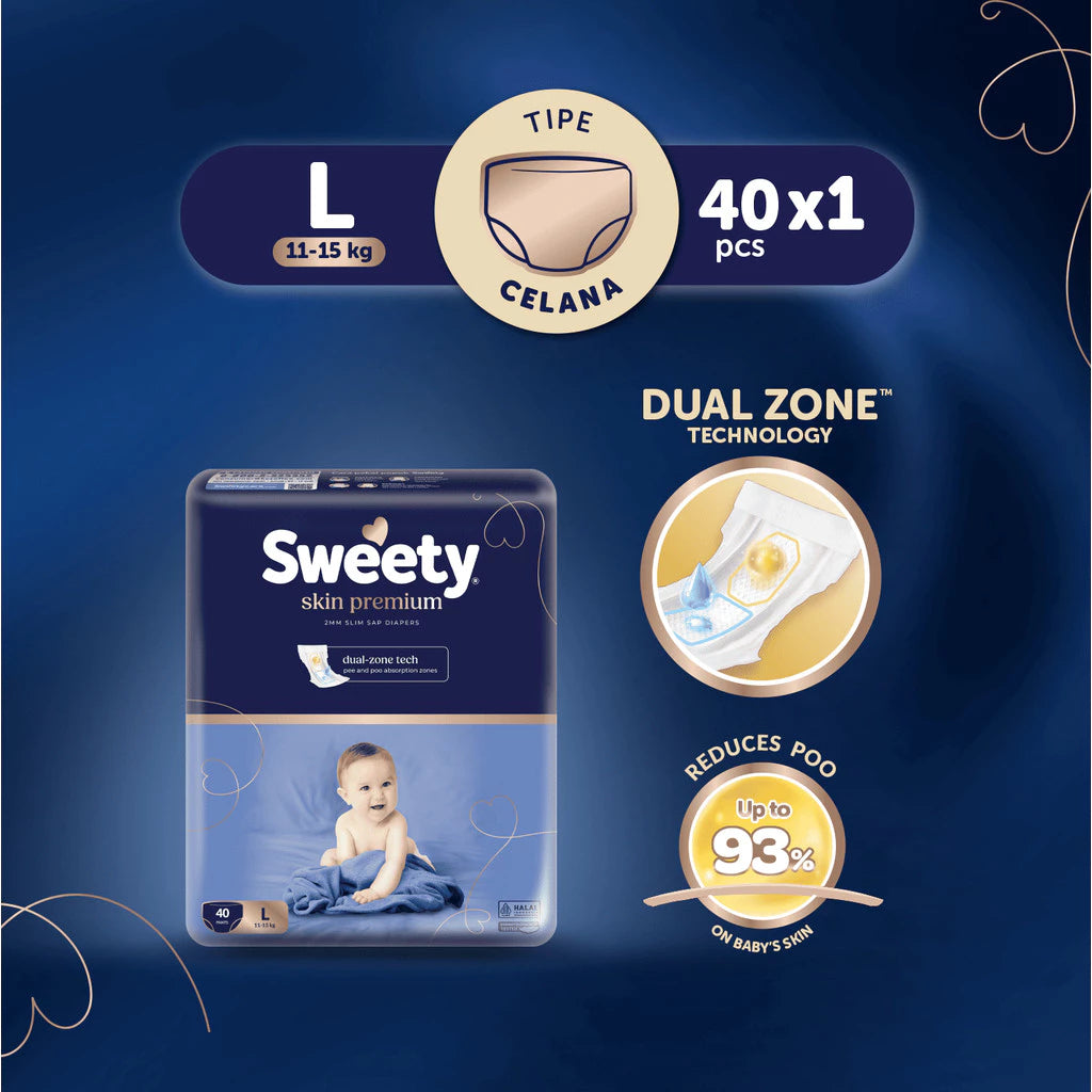 Sweety Skin Premium Pants M 46s / L 40s - Popok Bayi Celana Sekali Pakai
