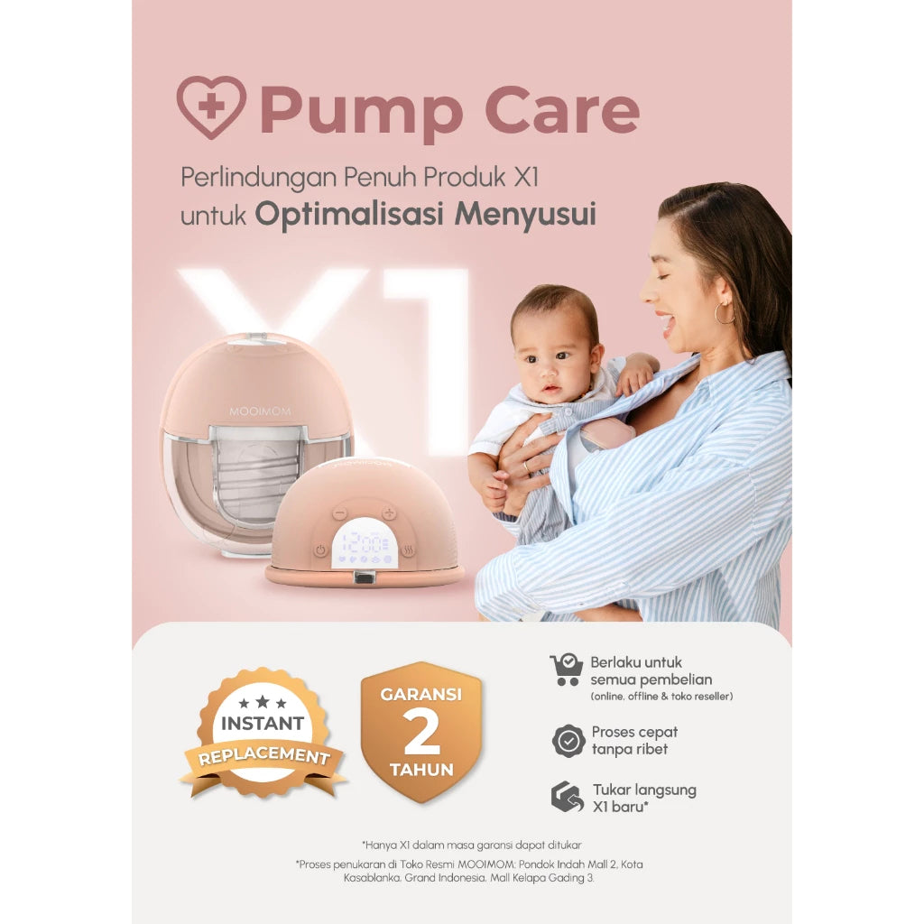MOOIMOM X1 Pompa Asi Elektrik -Handsfree breast pump tanpa kabel -Pumping asi portable Single/Double