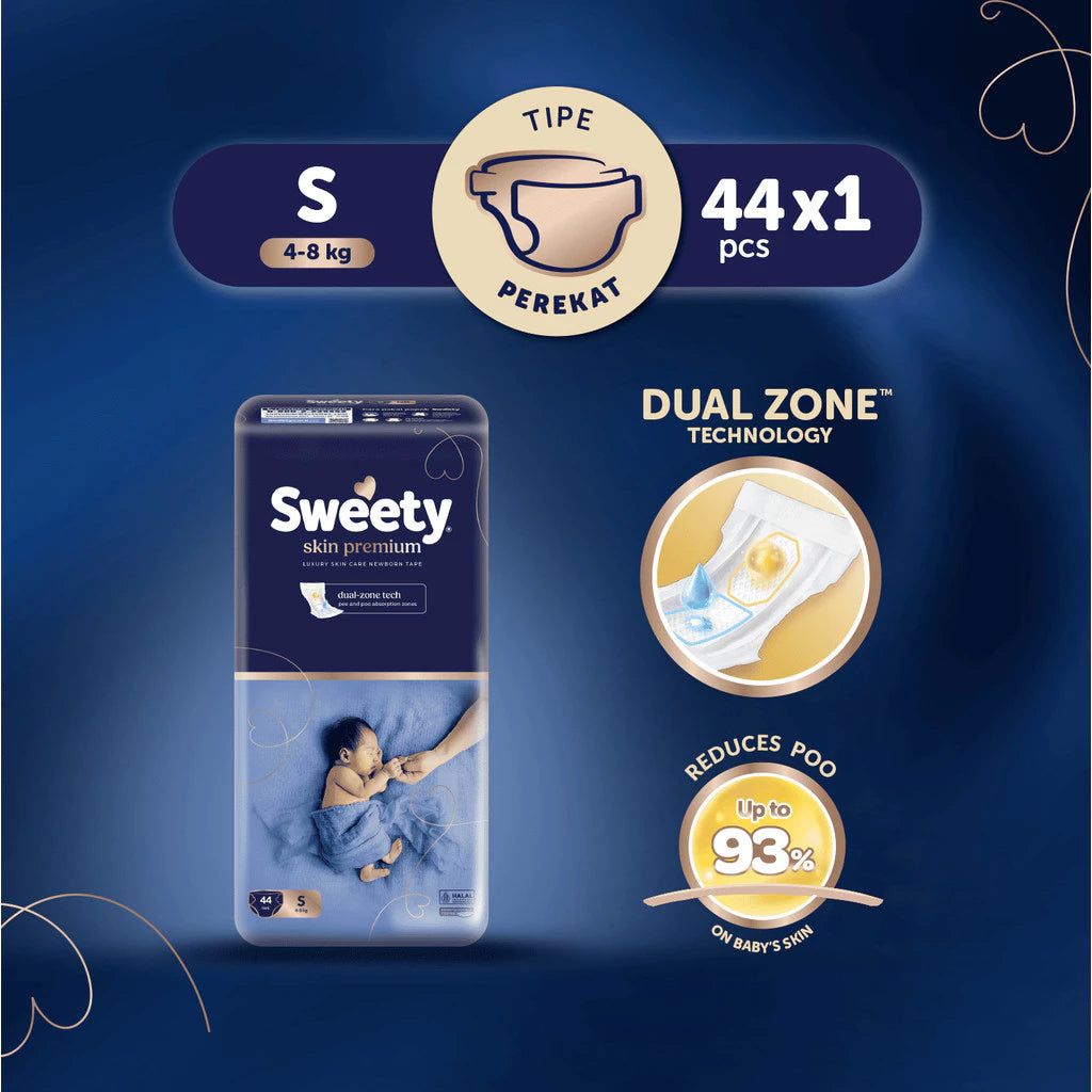Sweety Skin Premium Tape NB 46s / S 44s - popok bayi sekali pakai