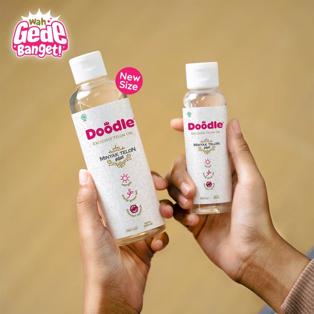Minyak Telon Doodle Wangi Greentea Ukuran 250 Ml - Terdiri dari bahan-bahan alami