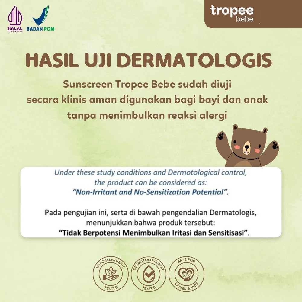 Tropee Bebe Physical Sunscreen 30ml - Sunscreen Bayi & Anak SPF 50 PA++++