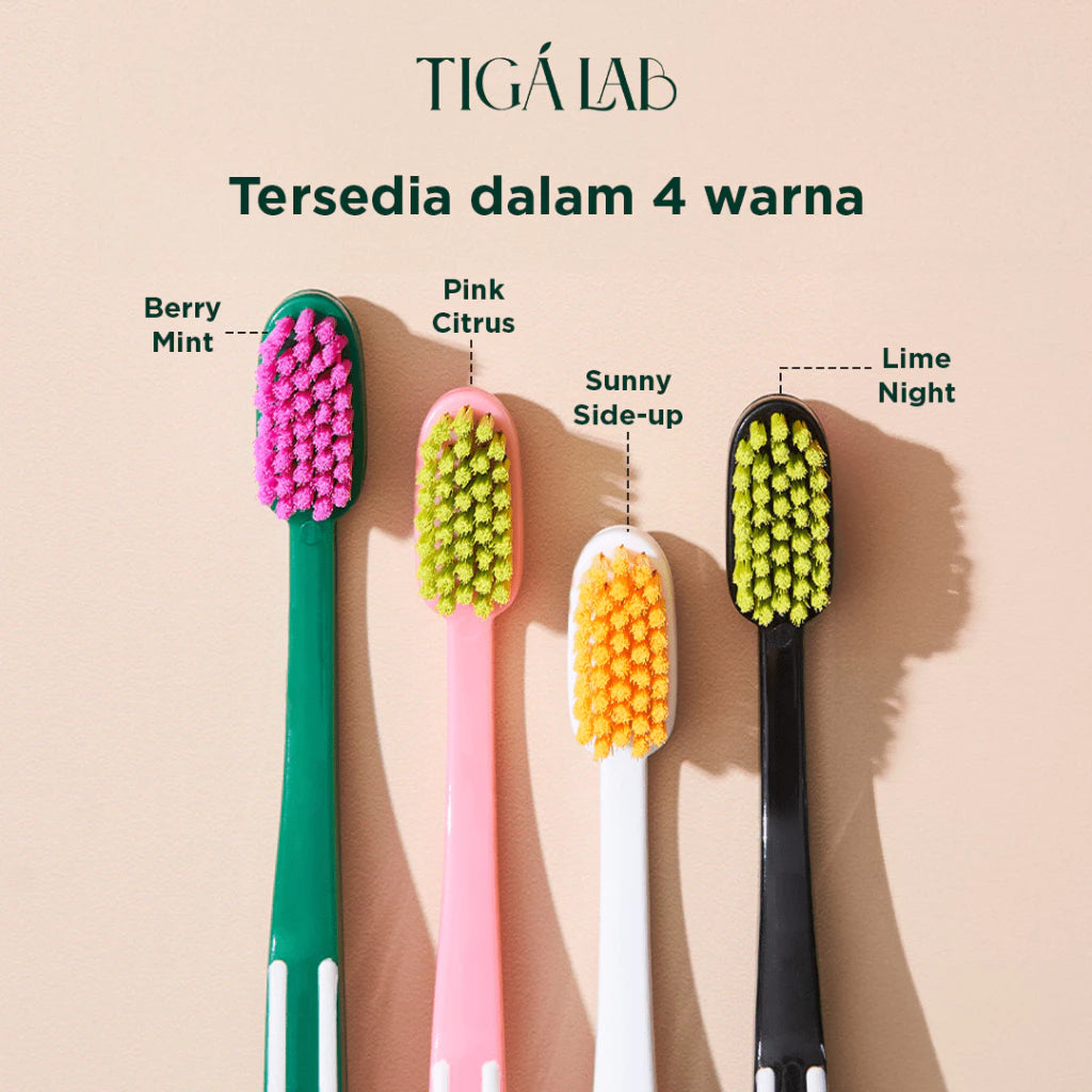 TIGA LAB Gentle Pro Toothbrush - Sikat Gigi Bulu Sikat Lembut (Soft) Dengan Teknologi Jerman
