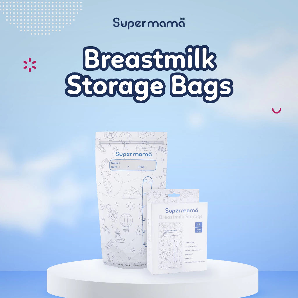 Supermama Lab Breastmilk Storage Bag - Kantong Asi 300ml ( Isi 30pcs )