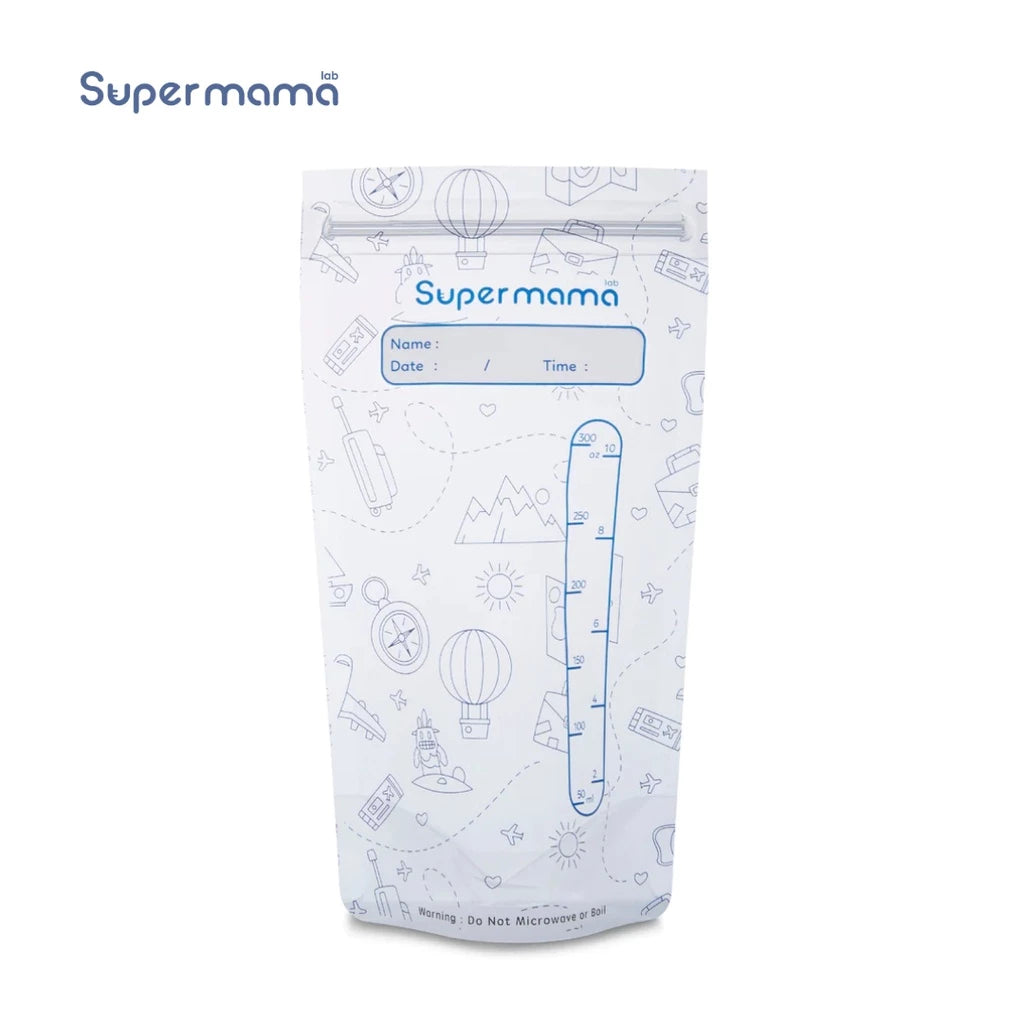 Supermama Lab Breastmilk Storage Bag - Kantong Asi 300ml ( Isi 30pcs )
