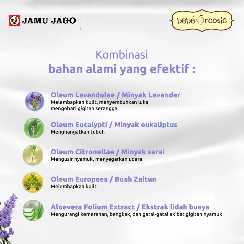 Bebe Roosie Bugs Repellent Cream Anti Nyamuk Aroma Lavender 60gr