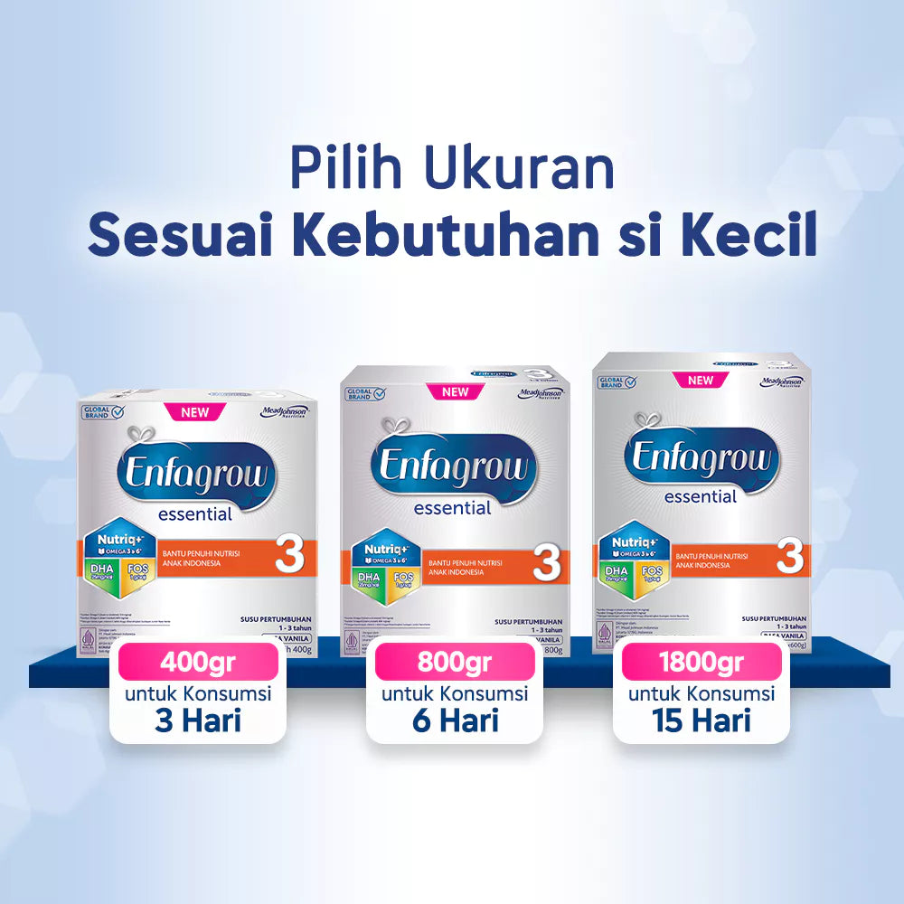 Enfagrow Essential 3 Susu Formula Anak 1 - 3 Tahun 240 gr Tinggi Vit A, Vit B2 & B12.