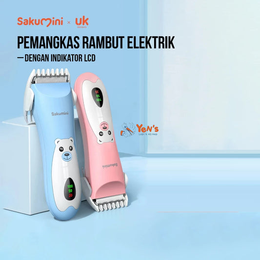 Sakumini Hair Clipper Elektrik Alat Mesin Cukur Potong Rambut Bayi Bahan PP, ABS, Ceramic