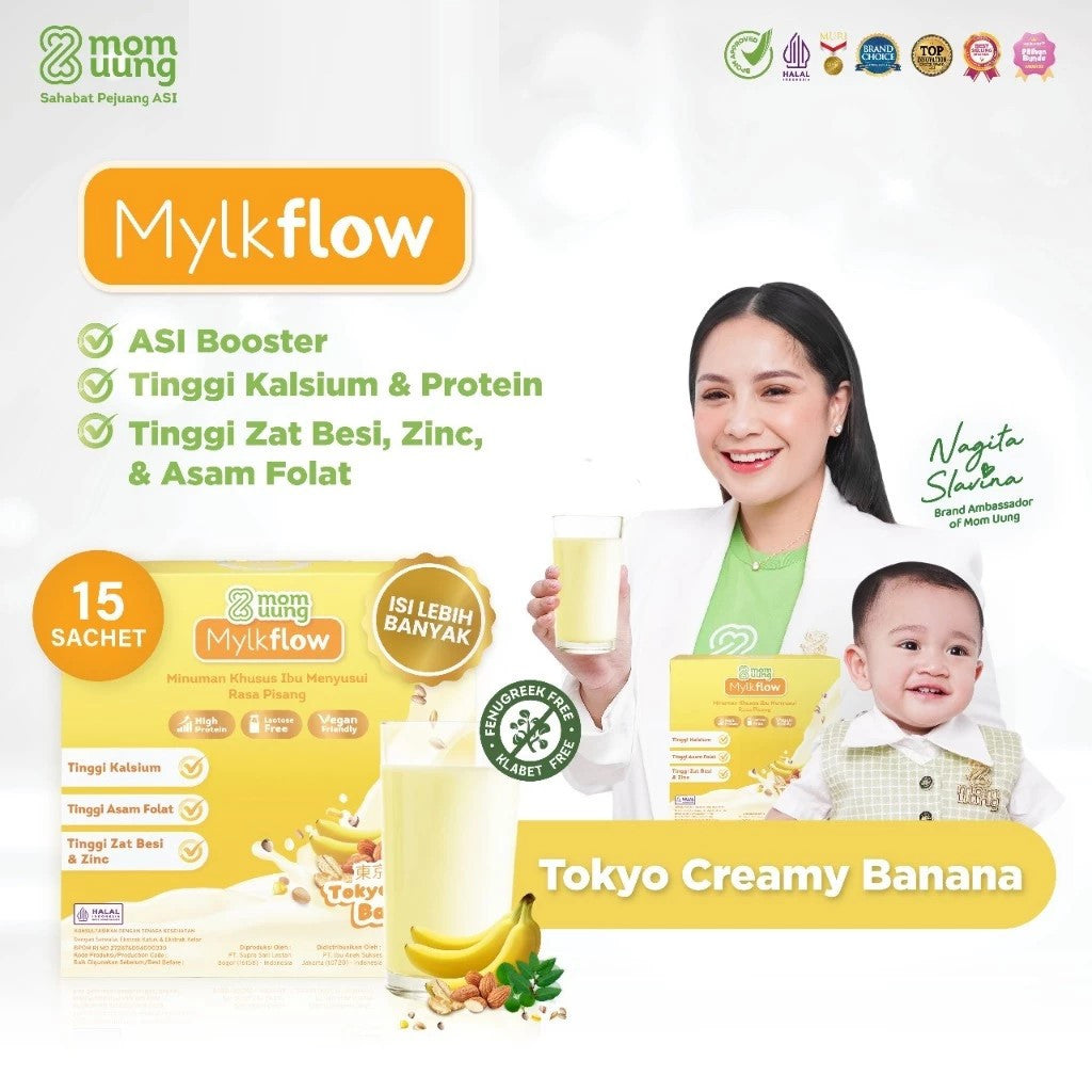 Mom Uung Susu Mylkflow 15 Sachet - Susu Pelancar ASI Halal BPOM