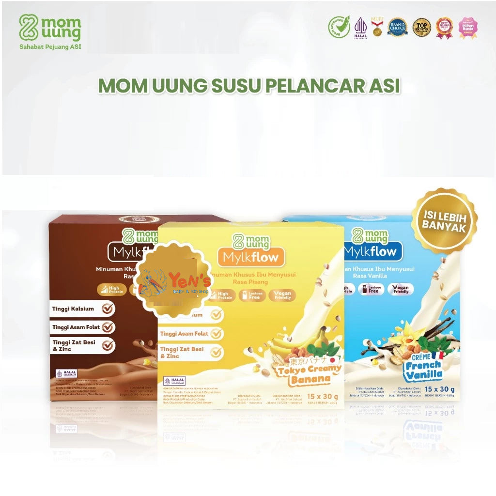 Mom Uung Susu Mylkflow 15 Sachet - Susu Pelancar ASI Halal BPOM