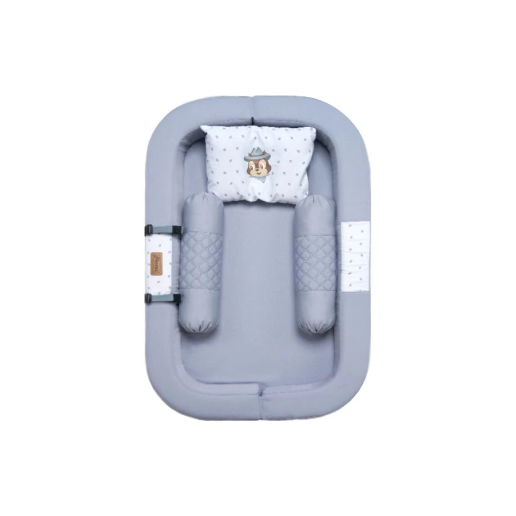 DIALOGUE BABY Kasur Bayi Sofa + Kelambu Squirrel Series DGK9317 Warna Abu, Coklat