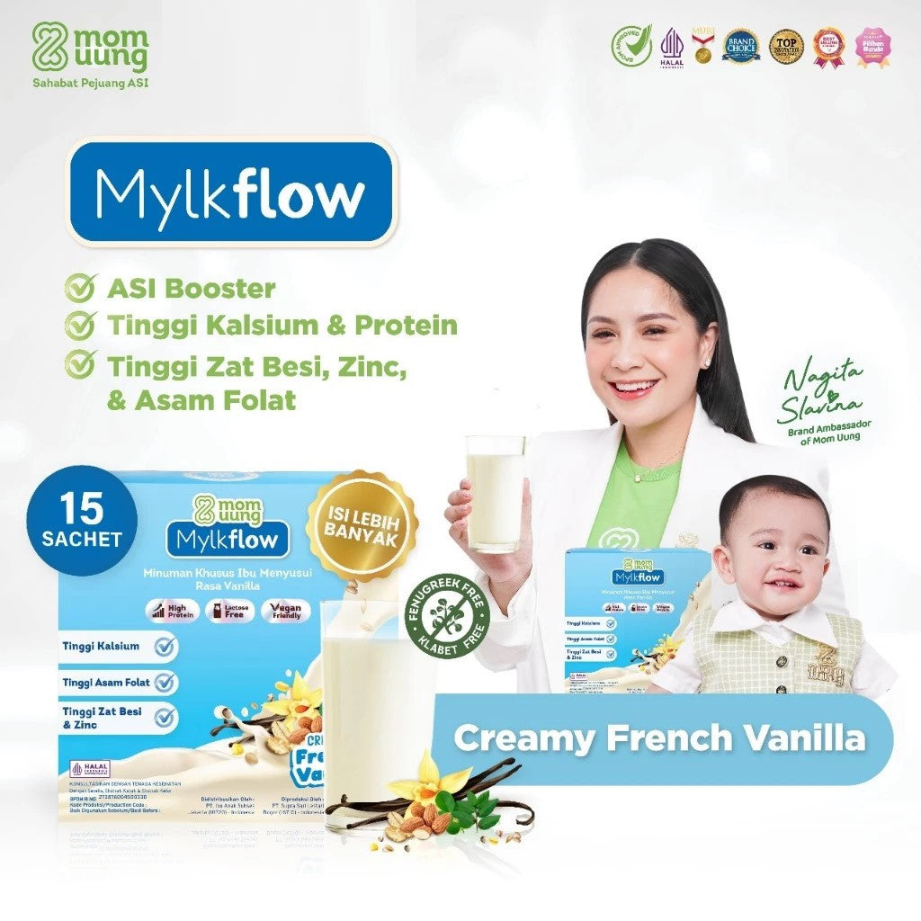 Mom Uung Susu Mylkflow 15 Sachet - Susu Pelancar ASI Halal BPOM