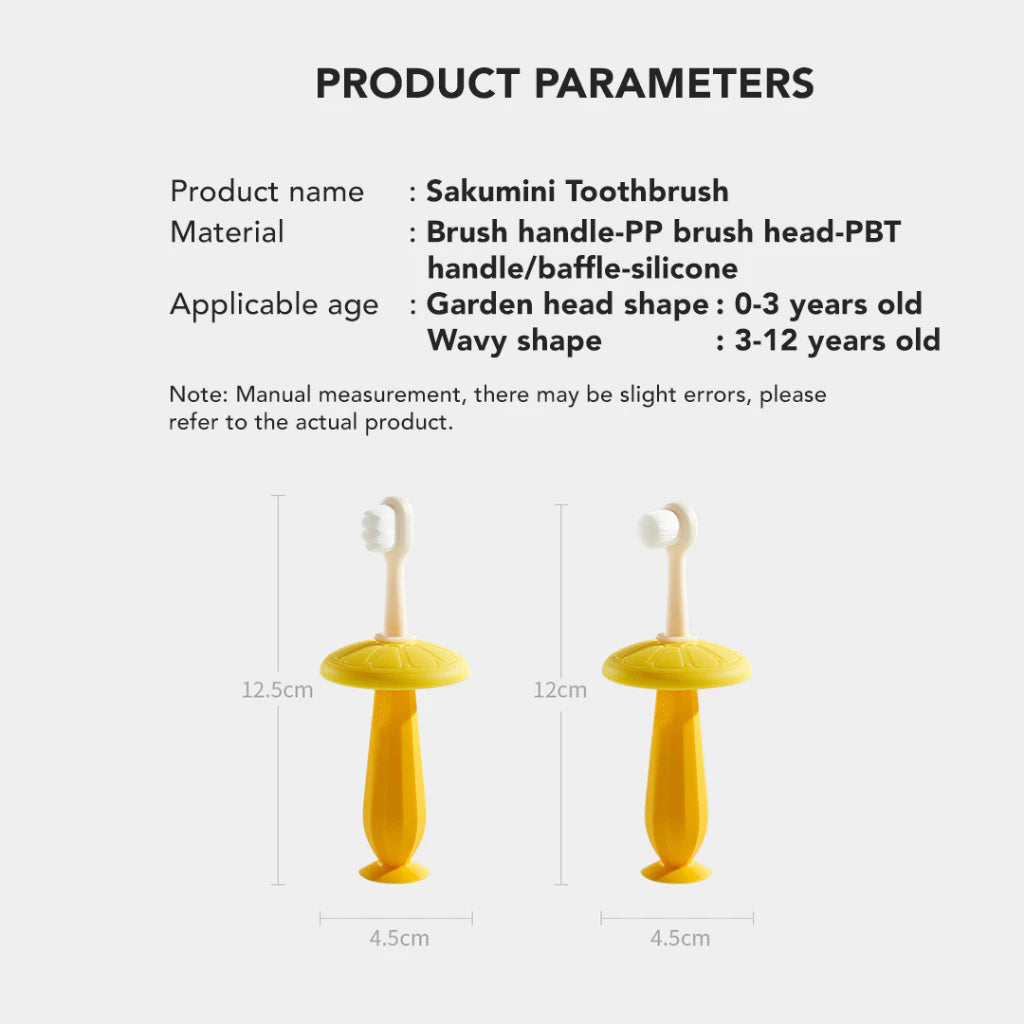Sakumini Sikat Gigi Anak Lembut Soft Children Training Toothbrush bahan food-grade