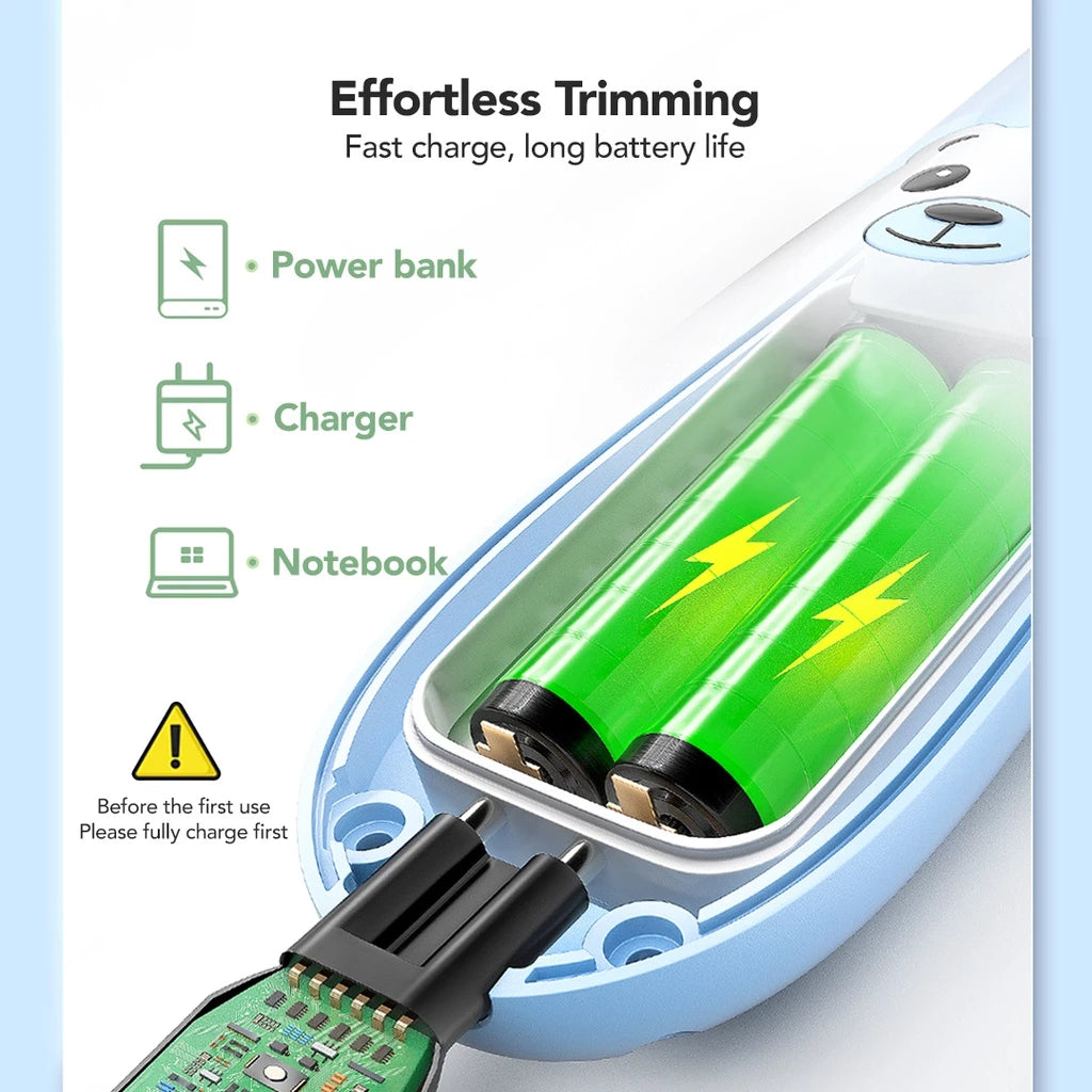 Sakumini Hair Clipper Elektrik Alat Mesin Cukur Potong Rambut Bayi Bahan PP, ABS, Ceramic