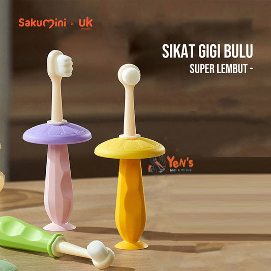Sakumini Sikat Gigi Anak Lembut Soft Children Training Toothbrush bahan food-grade