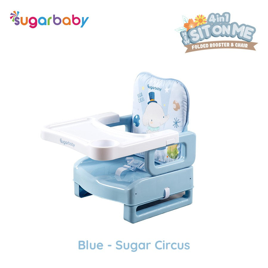 SUGARBABY 4in1 SitOnMe Folded Booster Seat & Chair / Kursi Makan Bayi