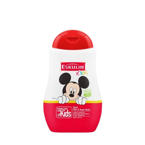 Eskulin Kids Hair and Body Wash Clean and Smooth 280ml antibacterial