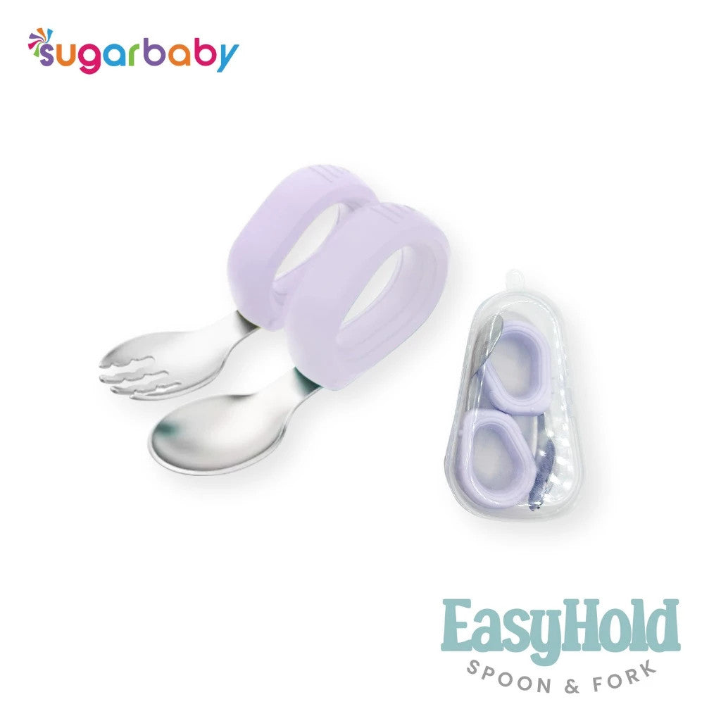 Sugarbaby Easy Hold Spoon & Fork / Sendok MPASI / Sendok Training Makan Bayi BPA FREE