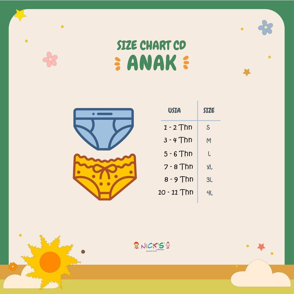 NICOLE CELANA DALAM ANAK PEREMPUAN LITTLE PONNY SERIES