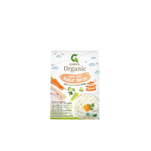 GASOL Quick Cook Bubur Beras Organik Makanan Bayi MPASI 100gr