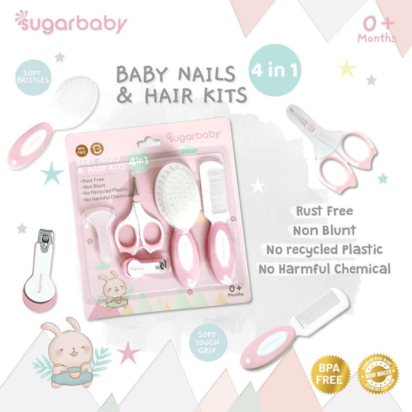 SUGARBABY 4 in 1 Baby Nails & Hair Kits - Grooming Kit