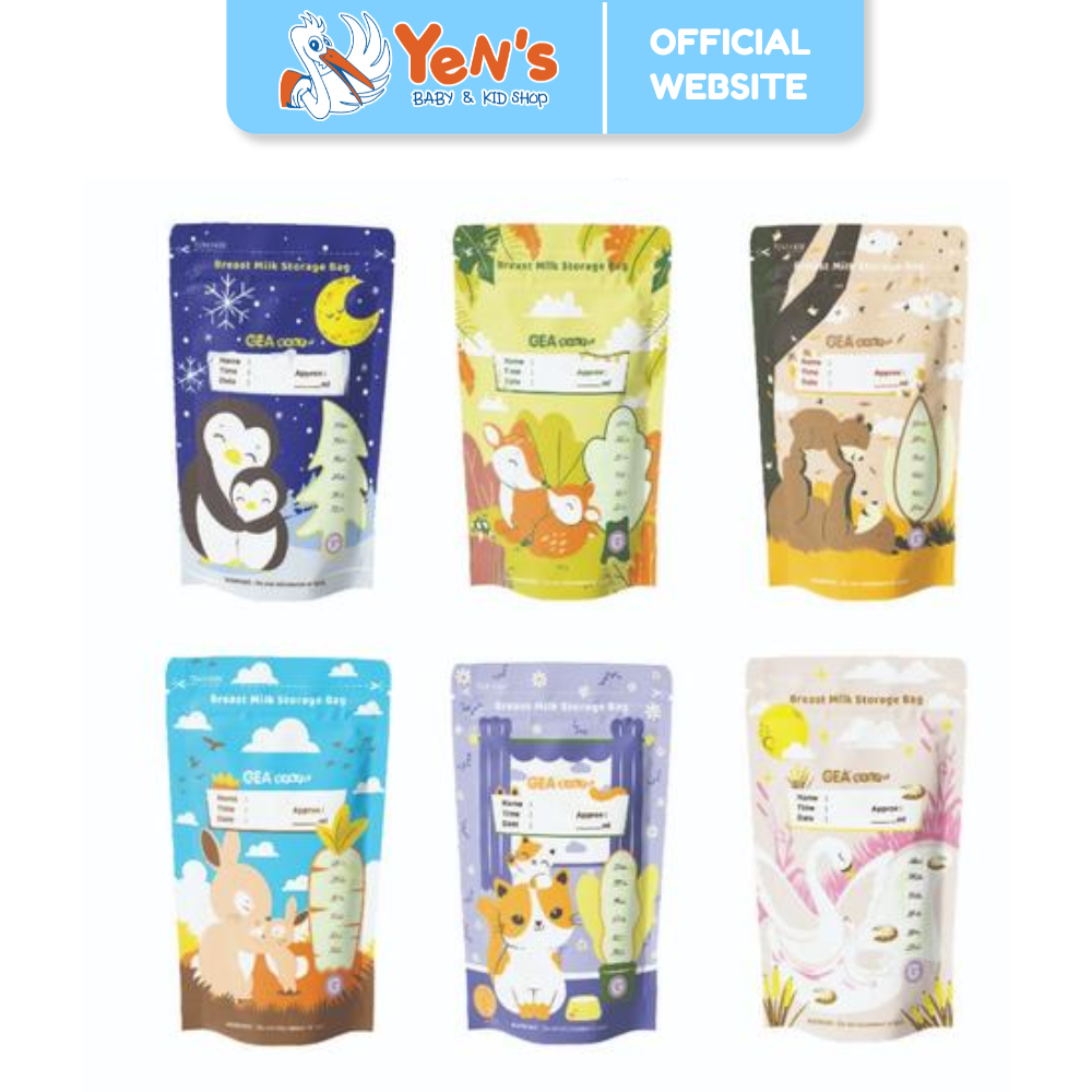 GEABABY Breast Milk Storage Bag 120ml Mom & Baby Edition - kantong asi