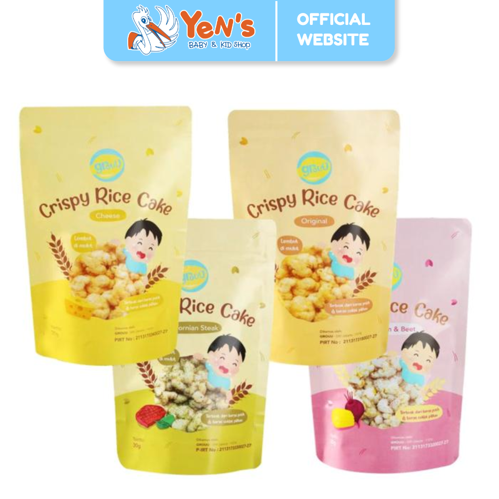 Grouu Crispy Rice Cake - Cemilan Anak NO MSG - HALAL