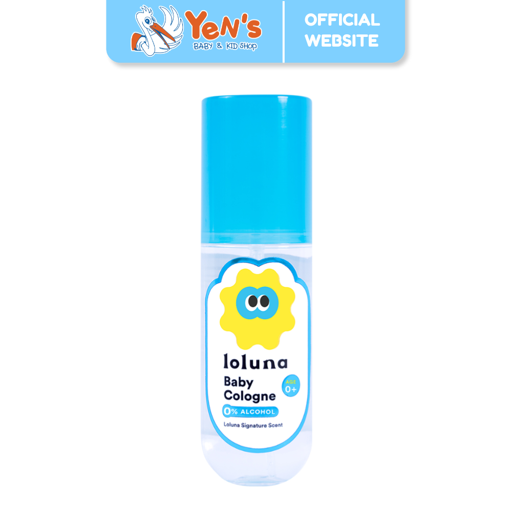 Loluna Baby Cologne 100ml-Parfum Bayi tahan lama untuk Kulit Sensitif-Non Alkohol/Aman untuk newborn