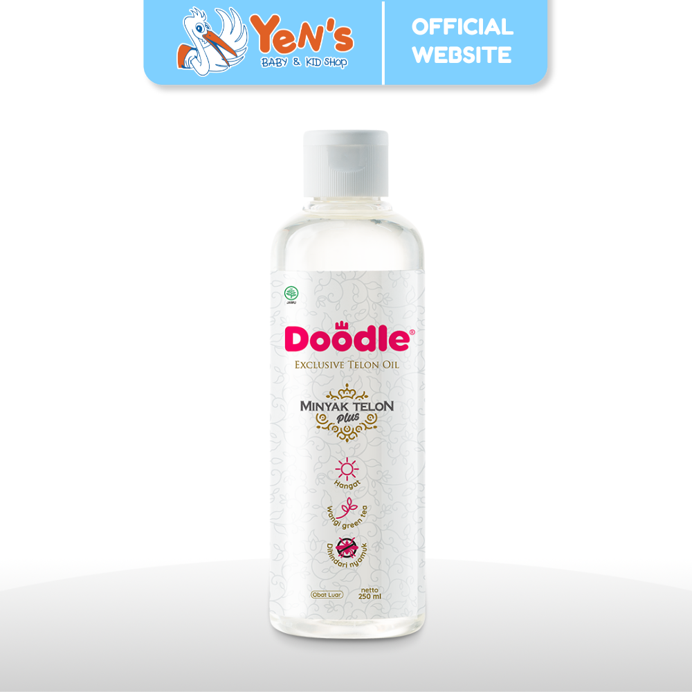 Minyak Telon Doodle Wangi Greentea Ukuran 250 Ml - Terdiri dari bahan-bahan alami