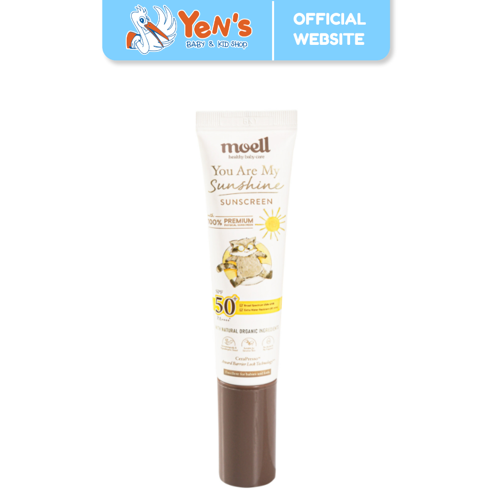 Moell Physical Sunscreen Anak & Bayi SPF 50+ (PA++++) 30 gr - Extra Water Resistant